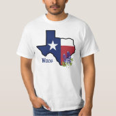 Texas Vlag met State Flower Bluebonnet Custom T-shirt (Voorkant)