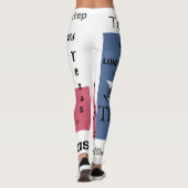 Texas-vlag met tekstontwerp leggings (Achterkant)