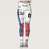 Texas-vlag met tekstontwerp leggings (Voorkant)