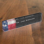  Texas-vlag Naambordje (Zijkant)