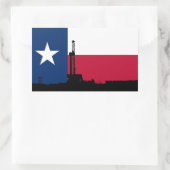 Texas vlag olie booreiland rechthoekige sticker (Tas)