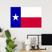 Texas-vlag Poster (Thuiskantoor)