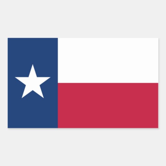 Texas vlag rechthoekige sticker (Voorkant)