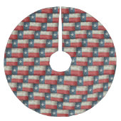 Texas vlag retro stijl Boom Skirt Kerstboom Rok (Voorkant)