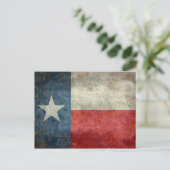Texas vlag  retro stijl briefkaart (Staand voorkant)