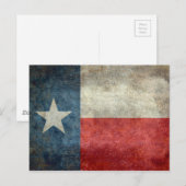 Texas vlag  retro stijl briefkaart (Voorkant / Achterkant)