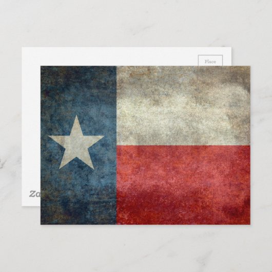 Texas vlag retro stijl briefkaart (Voorkant / Achterkant)