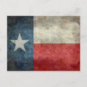 Texas vlag  retro stijl briefkaart (Voorkant)
