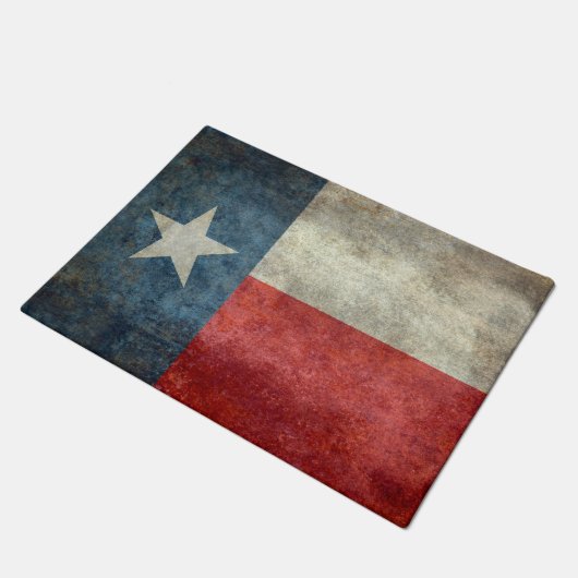 Texas vlag  retro stijl deurmat (Schuin)