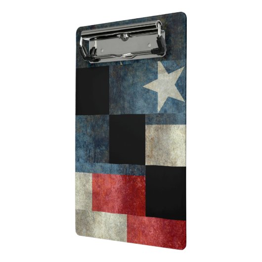 Texas vlag retro stijl klembord (Angled2)