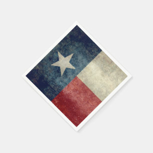 Texas vlag retro stijl Papier Napkins Servetten
