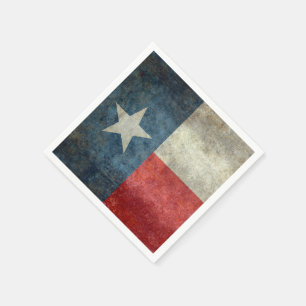 Texas vlag retro stijl Papier Napkins Servetten
