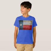 Texas vlag  retro stijl t-shirt (Voorkant volledig)