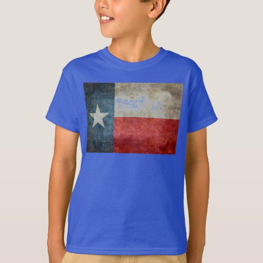 Texas vlag  retro stijl t-shirt (Voorkant)