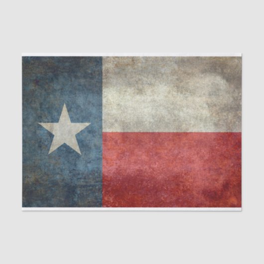 Texas vlag retro stijl Tissues Tissuepapier (Voorkant)