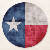 Texas-vlag Ronde Kartonnen Onderzetter (Voorkant)
