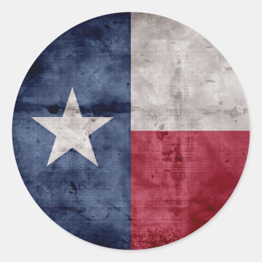  Texas-vlag Ronde Sticker (Voorkant)