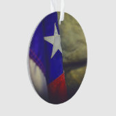 Texas Vlag Rustieke Lone Star Staat VS Ornament (voorkant)