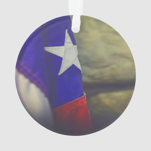 Texas Vlag Rustieke Lone Star Staat VS Ornament (achterkant)