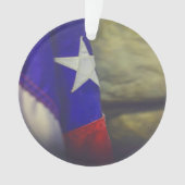 Texas Vlag Rustieke Lone Star Staat VS Ornament (voorkant)
