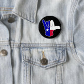 Texas vlag Shaka Ronde Button 5,7 Cm (In situ)