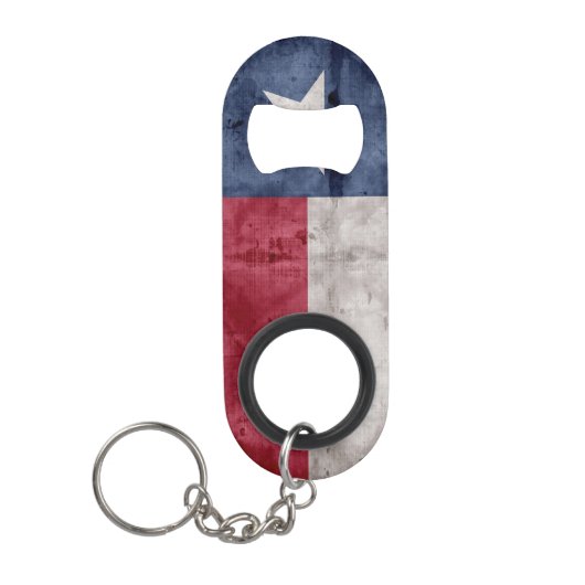Texas-vlag Sleutelhanger Flessenopener (Voorkant)