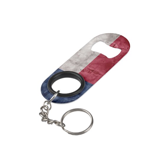 Texas-vlag Sleutelhanger Flessenopener (Achterkant Gekanteld)