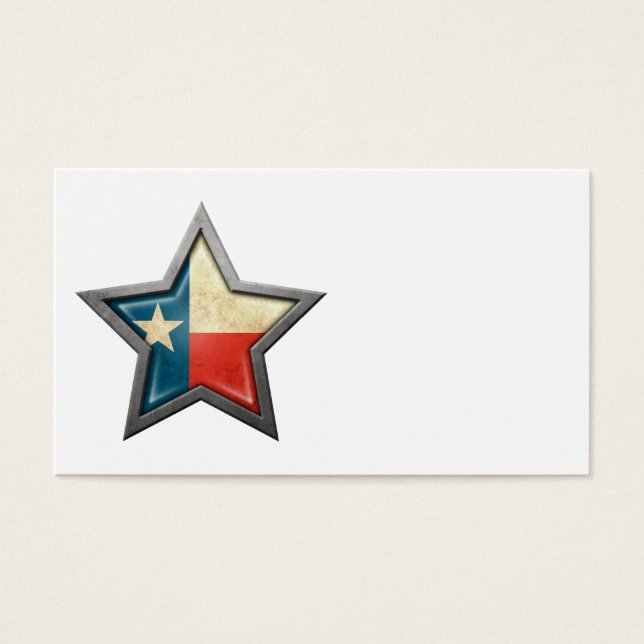 Texas Vlag Ster Visitekaartjes (Voorkant)