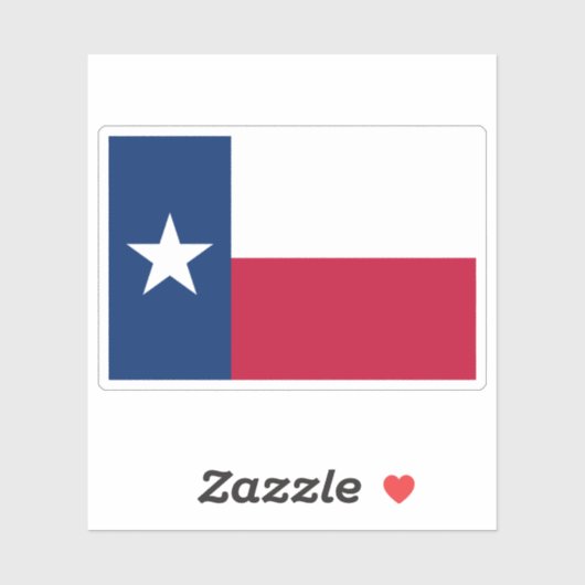 Texas vlag sticker (Vel)