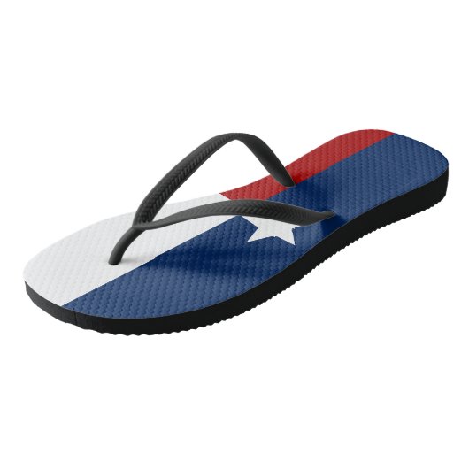 Texas vlag teenslippers (Schuin)