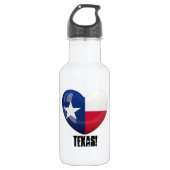 Texas vlag uitsnede waterfles (Voorkant)