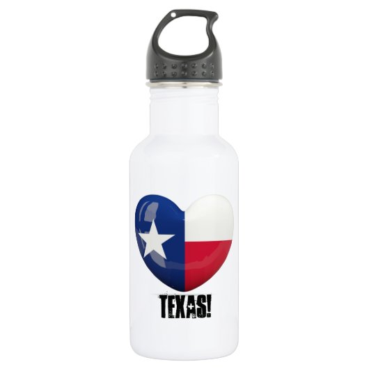 Texas vlag uitsnede waterfles (Voorkant)