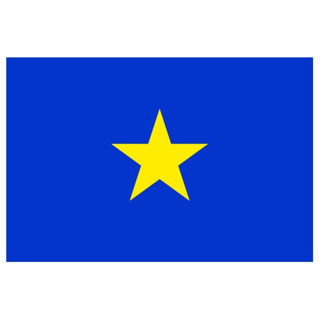 Texas, vlag van Texas (1836-1839) Staand Fotobeeldje (Voorkant)