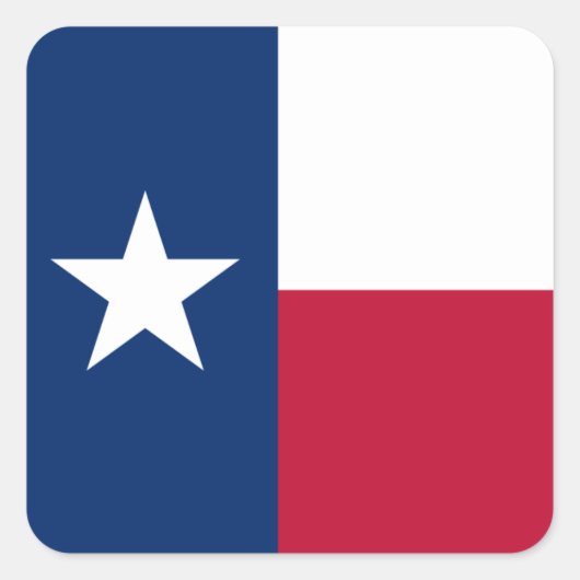 Texas Vlag Vierkante Sticker (Voorkant)