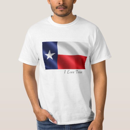 Texas vlag voor Heren-T-Shirt-White T-shirt (Voorkant)