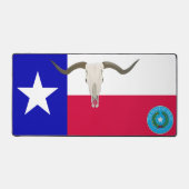 Texas vlag-zegel en langhoorn bureaumat (Voorkant)