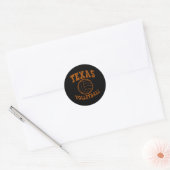 Texas Volleybal noodlijdend Ronde Sticker (Envelop)