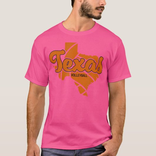 Texas Volleybal Script T-shirt (Voorkant)