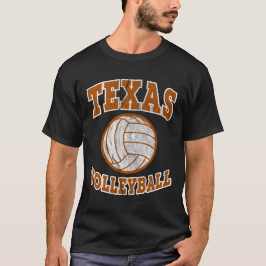 Texas Volleybal Vintage noodlijdend T-shirt (Voorkant)