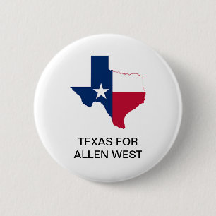 TEXAS voor ALLEN WEST GOVERNOR Button