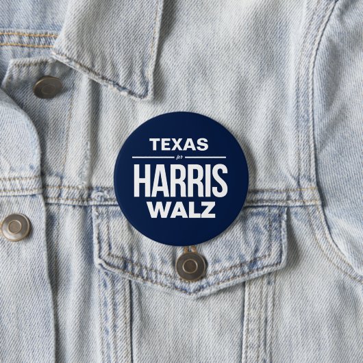 Texas voor Harris Walz Ronde Button 7,6 Cm (In situ)