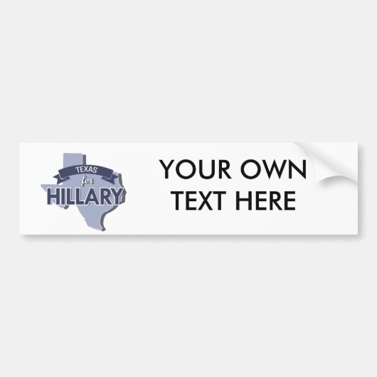 TEXAS VOOR HILLARY -.png Bumpersticker (Voorkant)