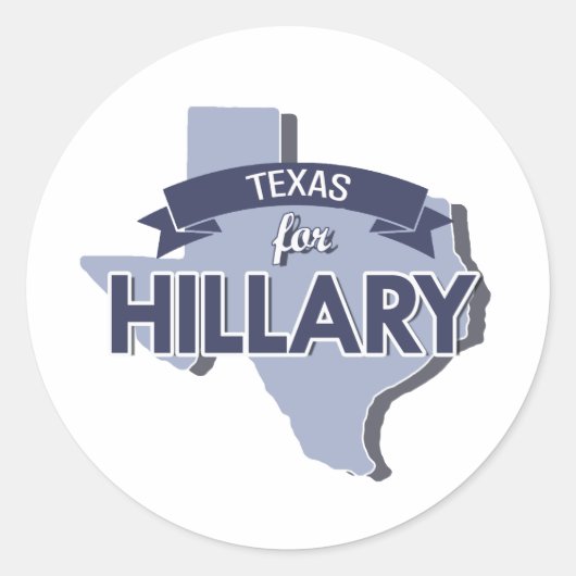 TEXAS VOOR HILLARY -.png Ronde Sticker (Voorkant)