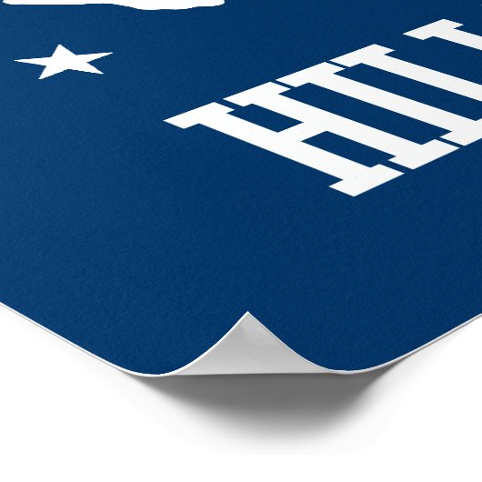 TEXA'S VOOR HILLARY POSTER (Hoek)