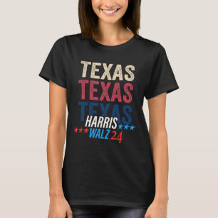 Texas voor Kamala Harris Tim Wheimer 2024 Retro T-shirt