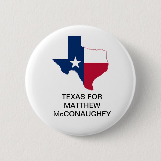 TEXAS voor Matthew McConaughey GOVERNOR Button (Voorkant)