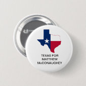 TEXAS voor Matthew McConaughey GOVERNOR Button (Voorkant /achterkant)