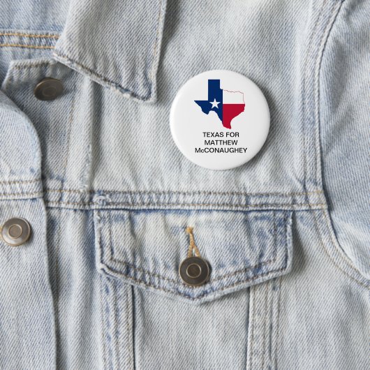 TEXAS voor Matthew McConaughey GOVERNOR Button (In situ)