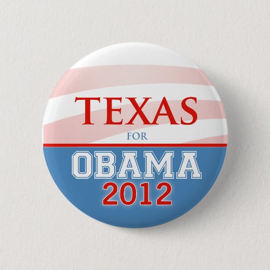 TEXAS voor Obama 2012 Ronde Button 5,7 Cm (Voorkant)