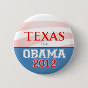 TEXAS voor Obama 2012 Ronde Button 5,7 Cm